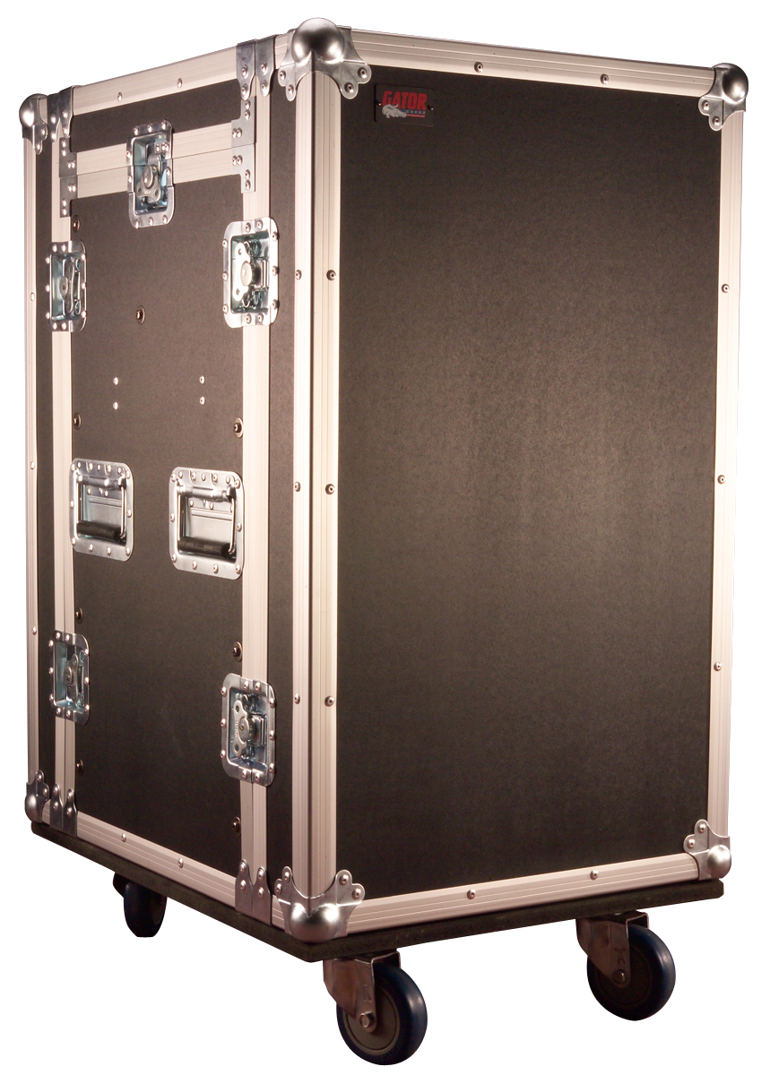 Gator 10U Top, 14U Side Road Rack Case with Casters
