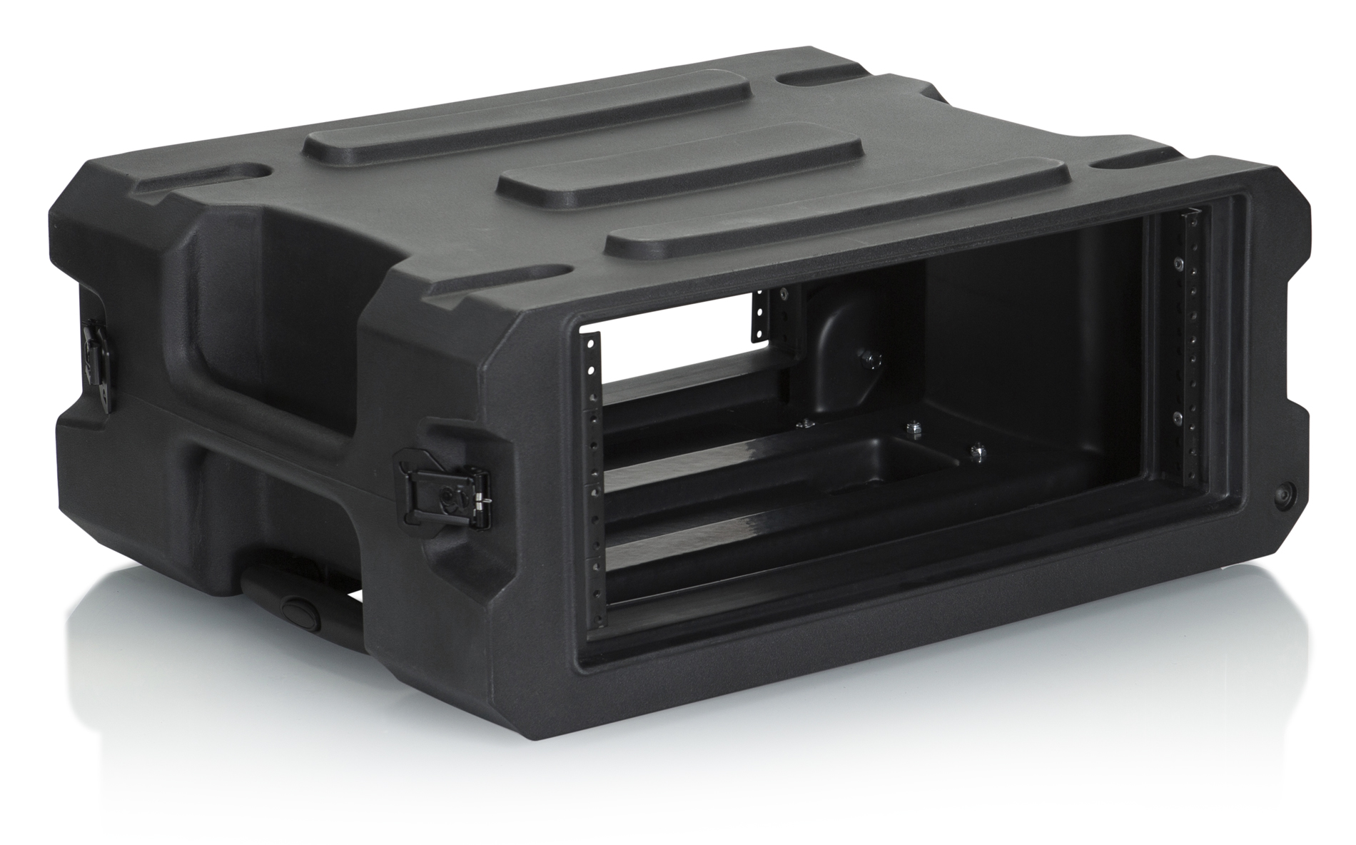 Gator 4U-19″ Pro Series Mil-Grade PE Deep Molded Audio Rack with wheels Gator 4U-19″ Pro Series Mil-Grade PE Deep Molded Audio Rack with wheels - Image 3