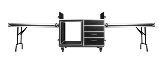 GTOUR Mixer Case w/ 12U Rack, 4 Drawers and Two 2 tables GTOUR Mixer Case w/ 12U Rack, 4 Drawers and Two 2 tables