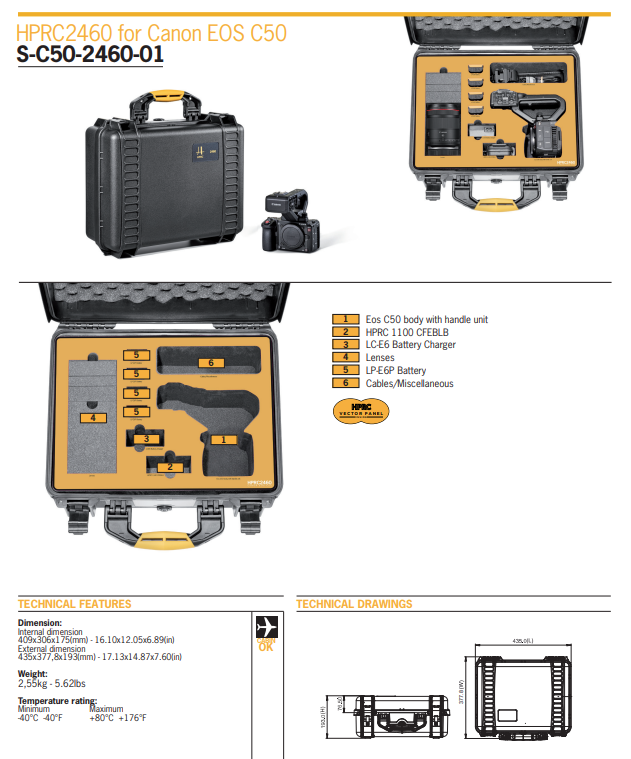 HPRC2460 Protective Case for Cannon EOS C50 HPRC2460 Protective Case for Cannon EOS C50 - Image 3