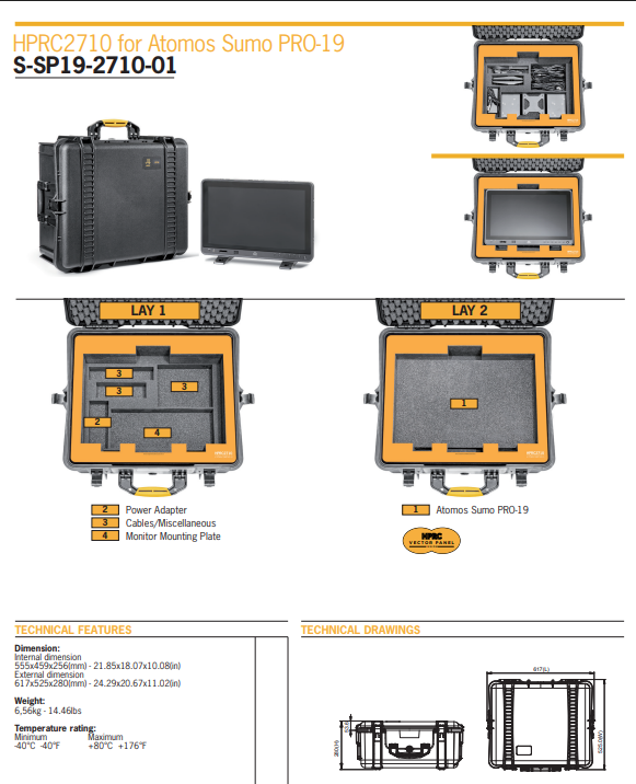HPRC2710 Protective Case For Atomos SUMO PRO-19 HPRC2710 Protective Case For Atomos SUMO PRO-19 - Image 3