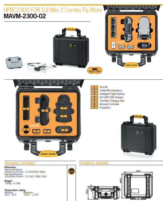 HPRC2300 For DJI Mini 2 Combo Fly More HPRC2300 For DJI Mini 2 Combo Fly More - Image 2