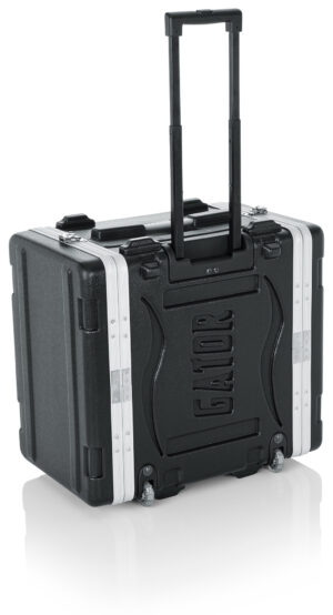Gator 6U-19.25" Audio Rack Case with wheels and handle